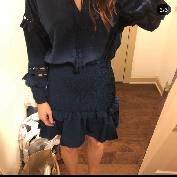 Aqua Blue Smocked Dress - Picture 4 of 5